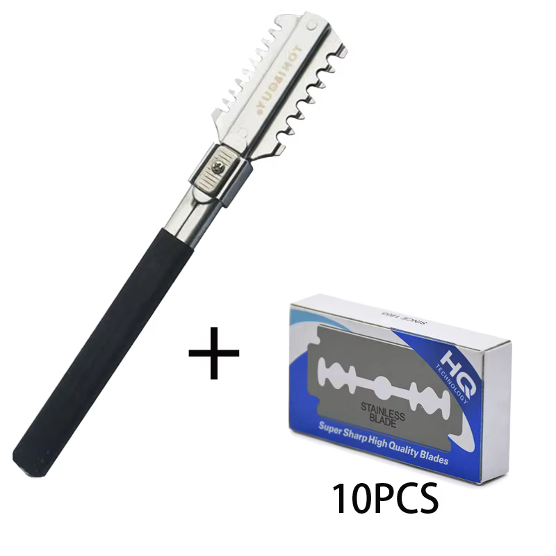 Mens Grooming Tools - Double-Edge Shaving Haircut Razor Knife Blades