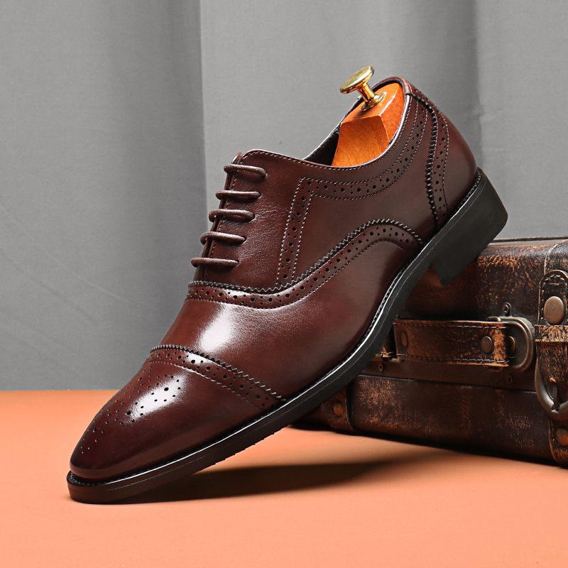 Men'S Grooming Oxford - Luxury Mens Leather Shoes Pointed Toe