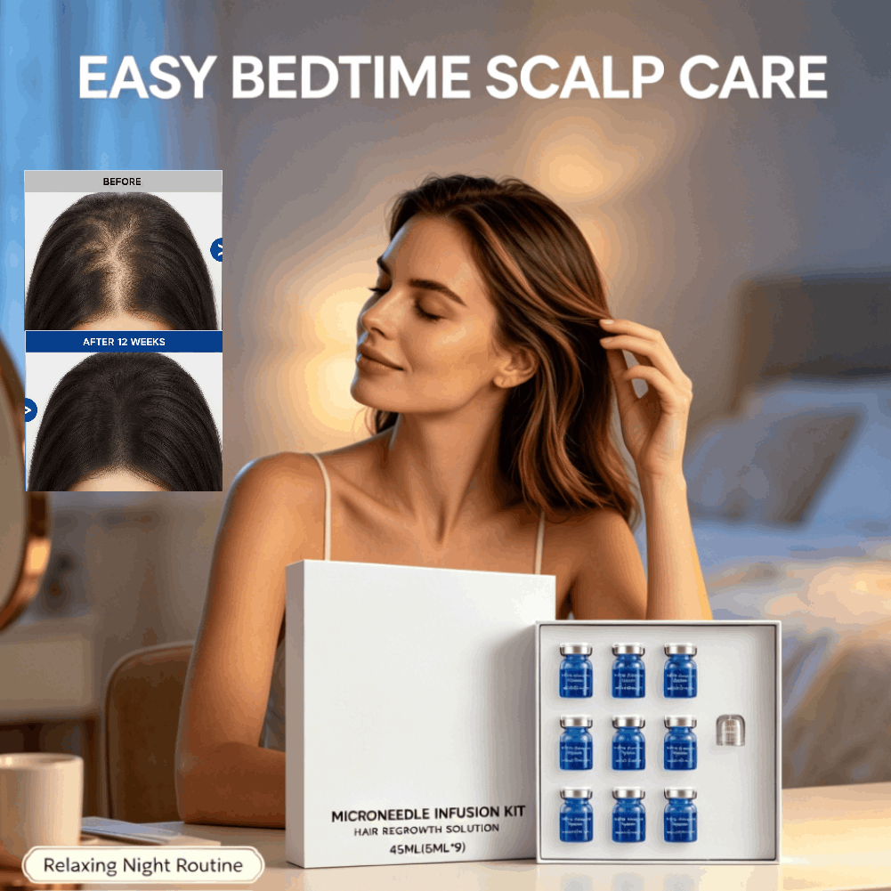 Ingrown Hair Serum - Microneedle Hair Regrowth Kit Nourishing Serum