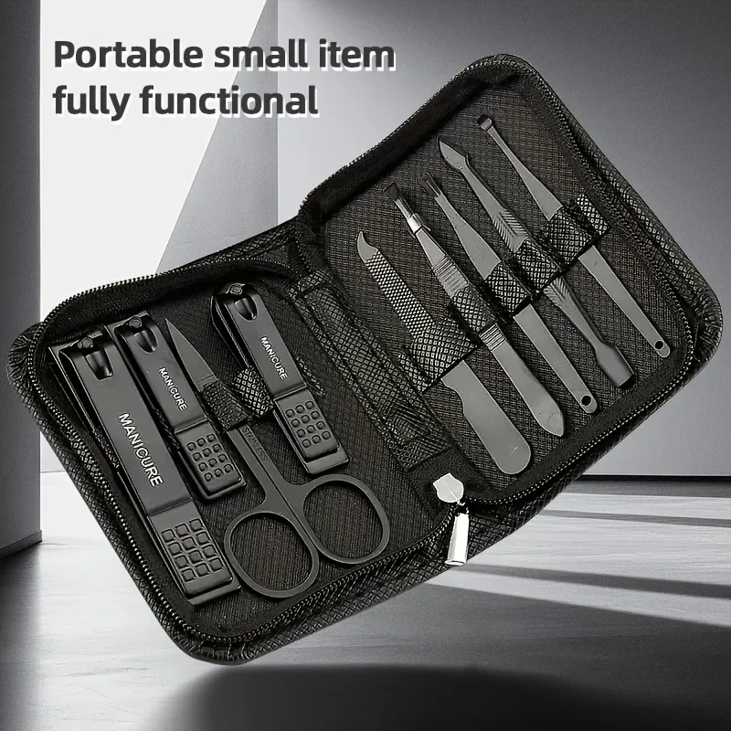 Men'S Grooming Gift Set - 9 Piece in 1 Manicure Set