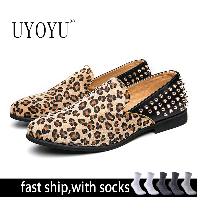 Men'S Grooming Oxford - New Men Dress Shoes Leopard Leather