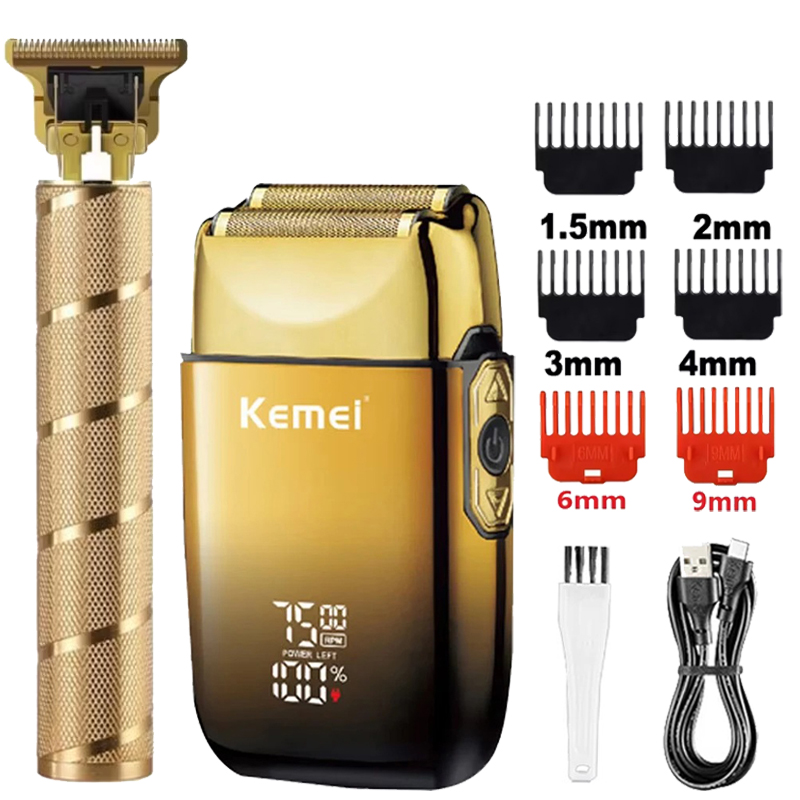 Men'S Grooming Gift Set - Kemei KM-TX10 T9 Hair Trimmer Electric