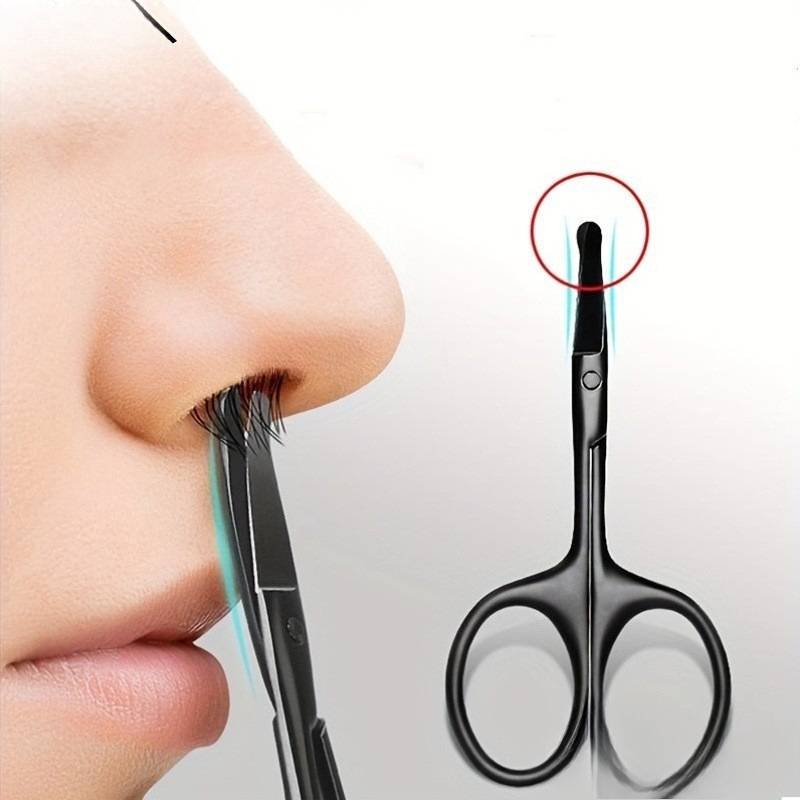 Nose Hair Trimmer - Nose Hair Scissors Stainless Steel Round