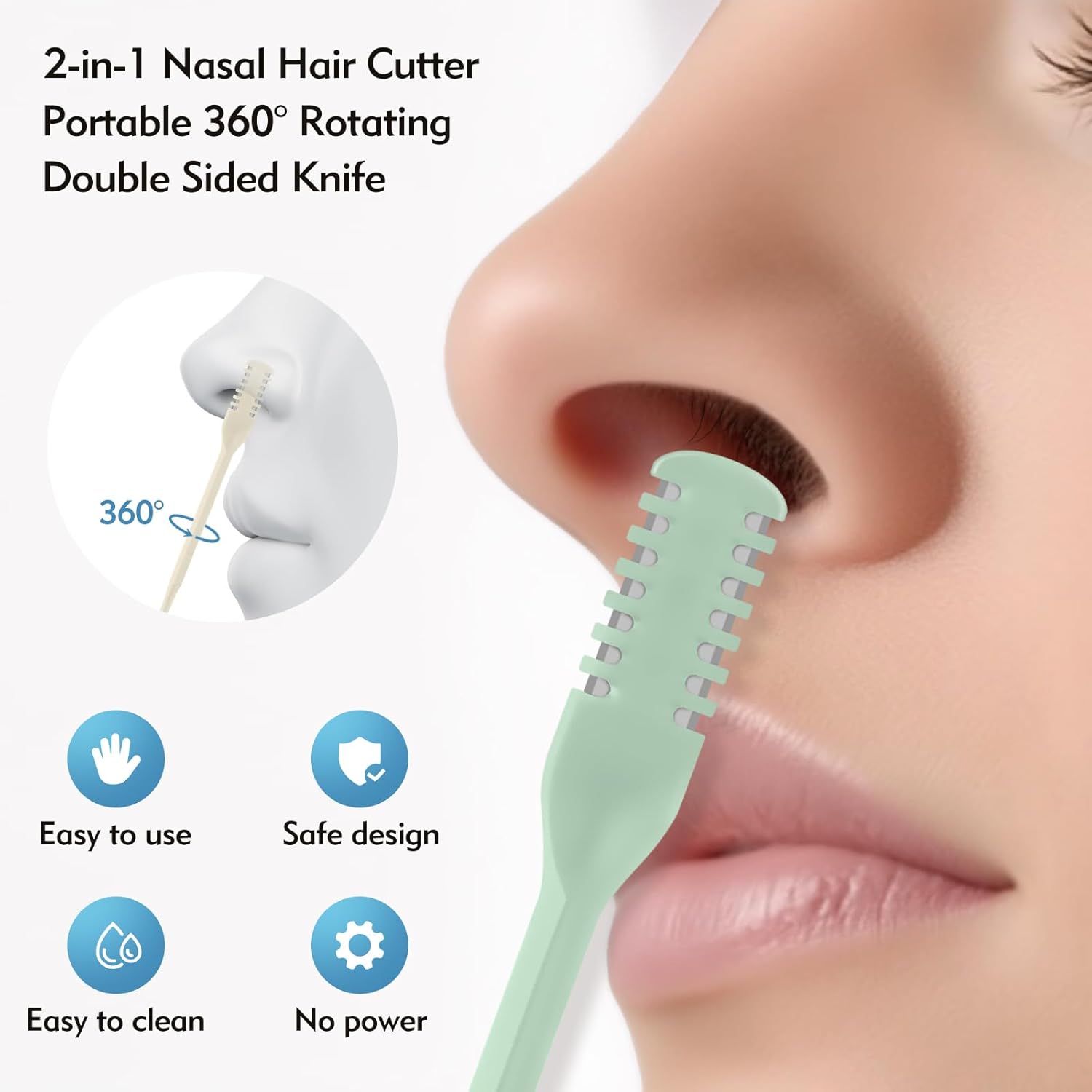 5/20/50Pcs 2-in-1 Nasal Cutter - огляд і ціна Nose Hair Trimmer