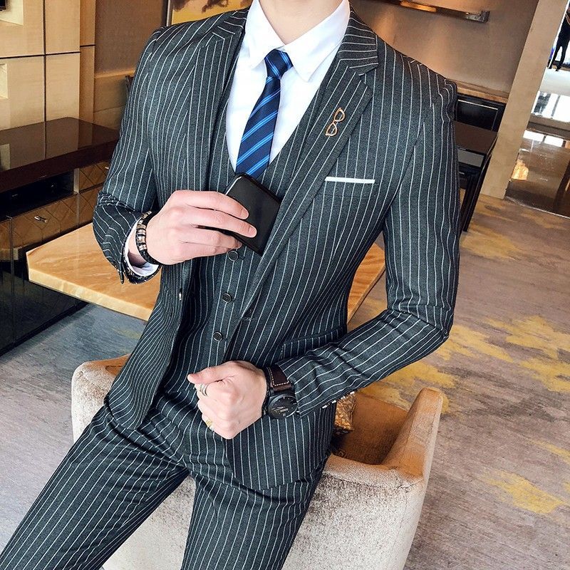 Men's Slim Fit Pin Stripe Blaz - огляд і ціна Men'S Grooming Uk